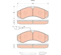 Brake pads GDB3440 TRW for NISSAN RENAULT TRUCKS
