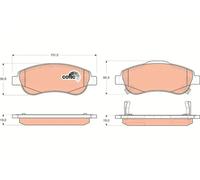 Brake pads GDB3445 TRW for HONDA CR-V III CR-V IV