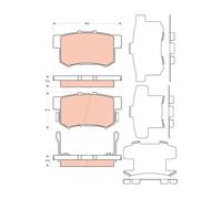 Brake pads GDB3447 TRW for HONDA SUZUKI