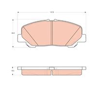 Brake pads GDB3455 TRW for TOYOTA PREVIA III