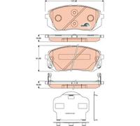 TRW GDB3461 Brake pad set