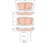 TRW GDB3462 Brake pad set
