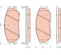 Brake pads GDB3465 TRW for HYUNDAI TERRACAN
