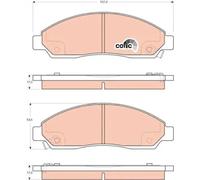 TRW Brake Pad Set GDB3466 – Disc Brake for Mitsubishi Galant & Chevrolet Colorado 2005-2006
