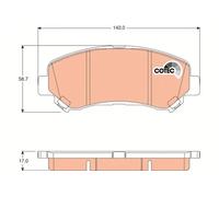Brake pads GDB3467 TRW for NISSAN X-TRAIL II QASHQAI I X-TRAIL VAN