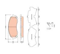 TRW GDB3469 Brake pad set