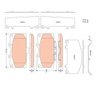 TRW GDB3470 Brake pad set