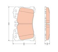 TRW GDB3473 Brake pad set