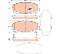 TRW GDB3477 Brake pad set