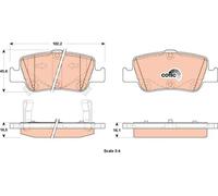 Brake pads GDB3480 TRW for TOYOTA COROLLA Saloon AURIS AURIS Estate