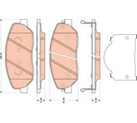Brake pads GDB3483 TRW for HYUNDAI GENESIS