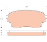 Brake pads GDB3490 TRW for SUZUKI GRAND VITARA I