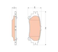 TRW GDB3497 Brake pad set