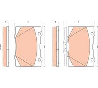 Brake pads GDB3498 TRW for HONDA LEGEND IV