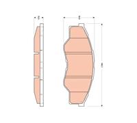 Brake pads GDB3500 TRW for TOYOTA HILUX VIGO VII Pickup