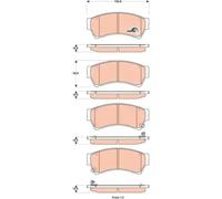 TRW COTEC Brake pad set GDB3501 with acoustic wear warning with accessories MAZDA: 6 Estate, 6 Hatchback, 6 Saloon