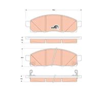 TRW GDB3502 Brake pad set