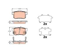 Brake pads GDB3516 TRW for SUZUKI SX4 Saloon SX4 SWIFT III KIZASHI