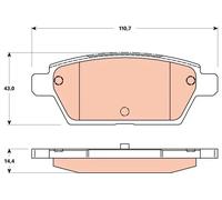 Brake pads GDB3517 TRW for MAZDA 6 Station Wagon 6 Saloon