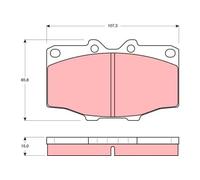 TRW Brake Pad Set GDB352 - Front Disc Brake, Fits Toyota Land Cruiser, Hilux, 4Runner