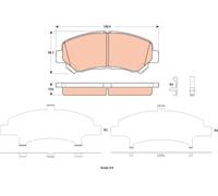 BRAKE PAD SET DISC BRAKE GDB3521 FOR SUZUKI J24B 2.4L 4cyl KIZASHI