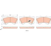 TRW Brake Pad Set GDB3524 - Disc Brake for Toyota Land Cruiser 200, Sequoia, Lexus (4.7 2007–2014)