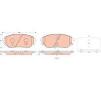 DISC BRAKE PADS SET FOR HYUNDAI IX55 D6EB D6EA G6DA TRW 581013JA50
