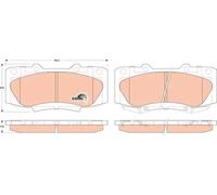 TRW Brake Pads GDB3528 for Toyota Hilux Vigo VII & Hilux VIII Pickup