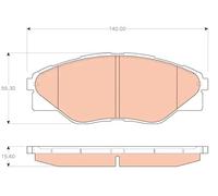 Brake pads GDB3532 TRW for TOYOTA HILUX VIGO VII Pickup
