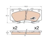 Brake pads GDB3534 TRW for TOYOTA HILUX VIGO VII Pickup HILUX VIII Pickup