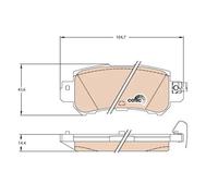 TRW GDB3539 Brake pad set