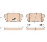 Brake pads GDB3546 TRW for NISSAN MICRA IV NOTE