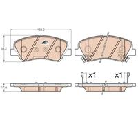 Brake pads GDB3548 TRW for KIA HYUNDAI
