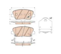 Brake pads GDB3549 TRW for HYUNDAI KIA