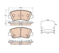 Brake pads GDB3552 TRW for HYUNDAI VELOSTER ELANTRA V Saloon