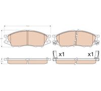 Brake pads GDB3563 TRW