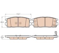 TRW Disc Brake Pads GDB3566 - for Chevrolet Opel Vauxhall Captiva C100 C140 - New