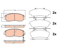 TRW Disc Brake Pad Set GDB3581 for Honda Civic VIII, Ballade, CR-V