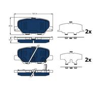 Brake pads GDB3583BTE TRW for MITSUBISHI OUTLANDER III OUTLANDER III Van