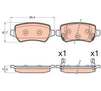 Brake pads GDB3585 TRW for KIA CEE'D CEE'D Sportswagon PRO CEE'D CEE'D Combi Van