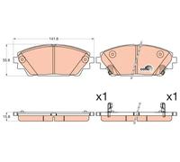 TRW GDB3592 Brake pad set