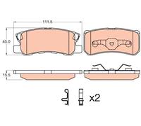 Brake pads GDB3595 TRW for MITSUBISHI ASX OUTLANDER II GRANDIS OUTLANDER II Van