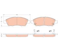 TRW GDB3613 Brake pad set