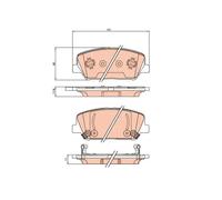 Brake pads GDB3621 TRW for HYUNDAI KIA