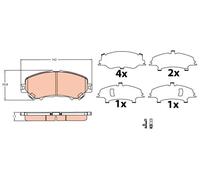 Brake Pad Set, disc brake TRW GDB3622 for QASHQAI II SUV (J11, J11_) 1.3 2018-