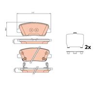 TRW GDB3624 Brake pad set