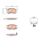 TRW GDB3626 Brake pad set