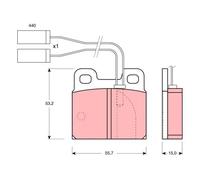 Brake pads GDB363 TRW for ALFA ROMEO GTV 75 90 ALFETTA GIULIETTA ALFETTA GT SZ