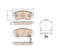 Brake pads GDB3630 TRW for HYUNDAI KIA