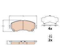 Brake pads GDB3631 TRW